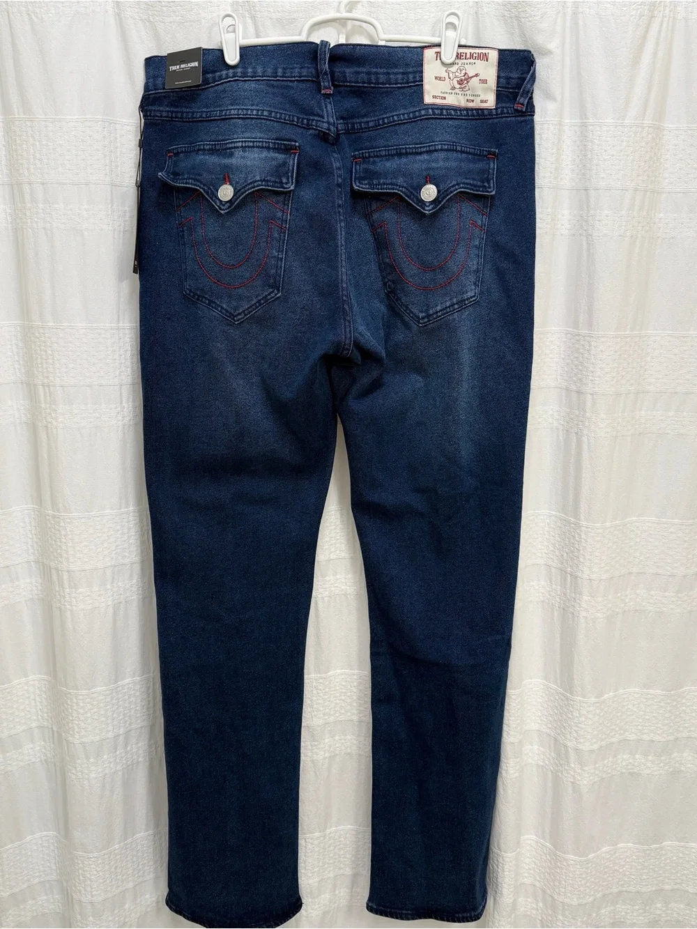 NWT True Religion Ricky SN Flap Straight Medium Rustic Barn Wash Mens 36x34 Jean